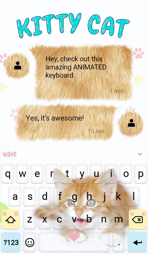 Kitty Cat Keyboard & Wallpaper | Indus Appstore | Screenshot