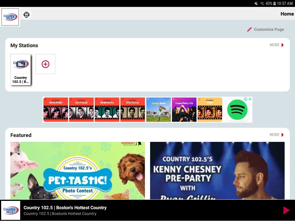 Country 102.5 - Boston | Indus Appstore | Screenshot