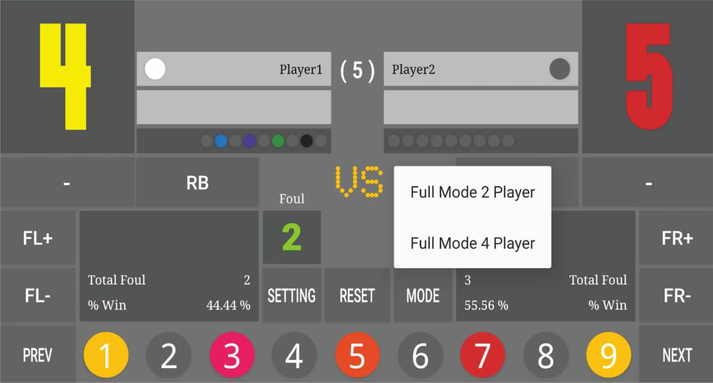 Scoreboard : Nine Ball | Indus Appstore | Screenshot