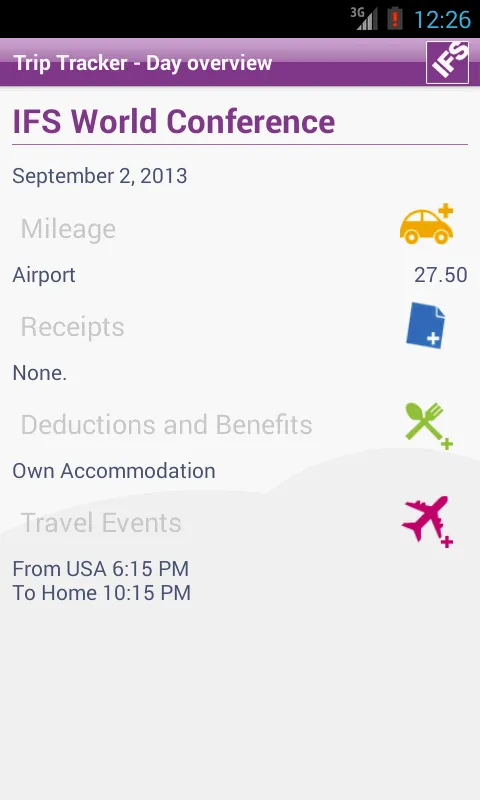 IFS Trip Tracker 9 | Indus Appstore | Screenshot