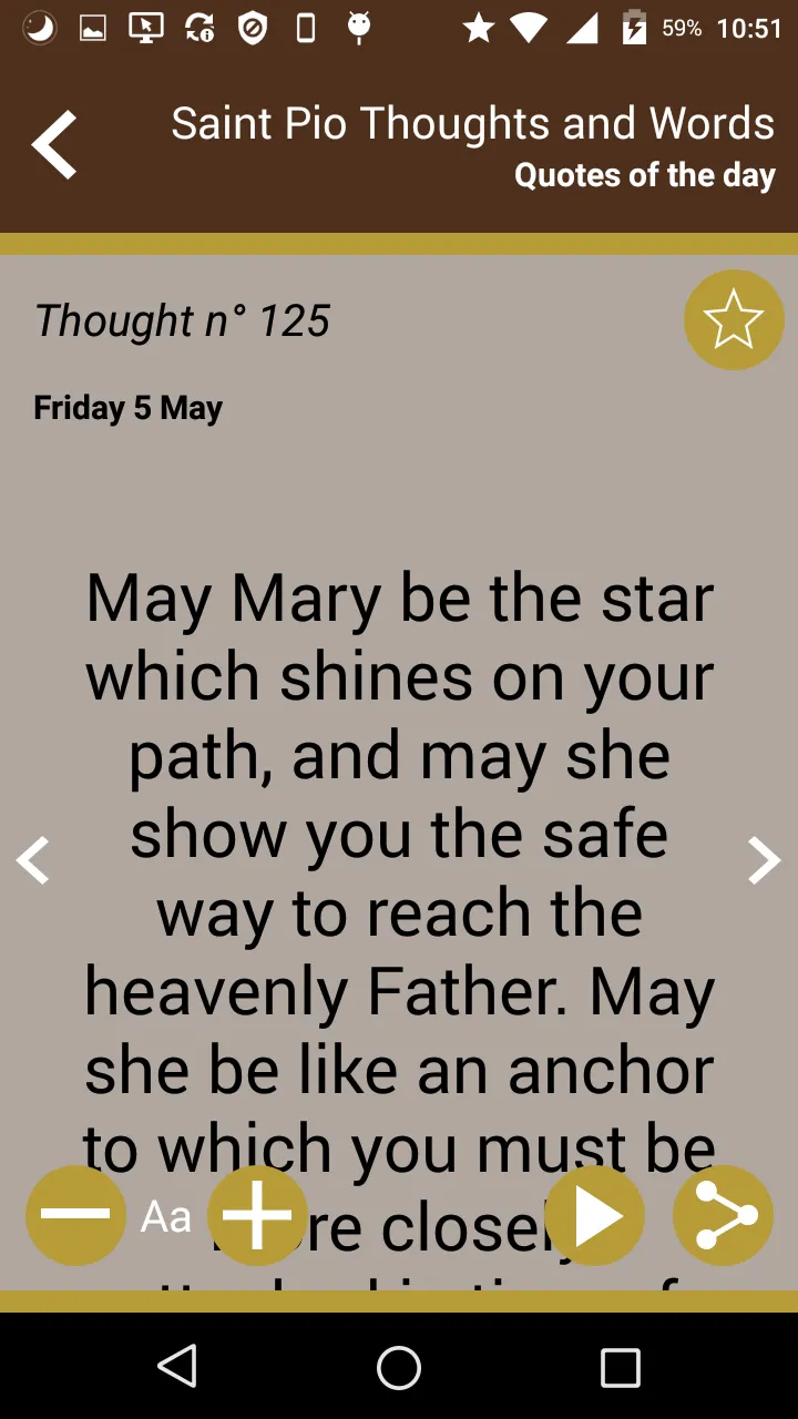 Saint Pio Thoughts and Words | Indus Appstore | Screenshot