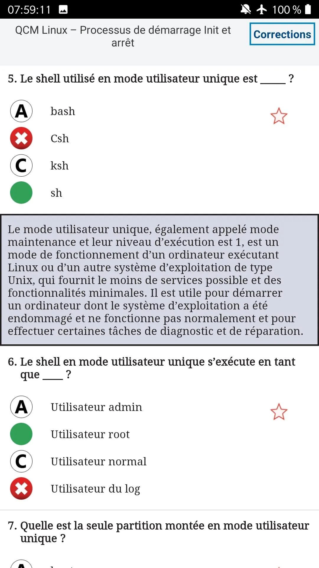 QCM LINUX Entrainement & Expli | Indus Appstore | Screenshot