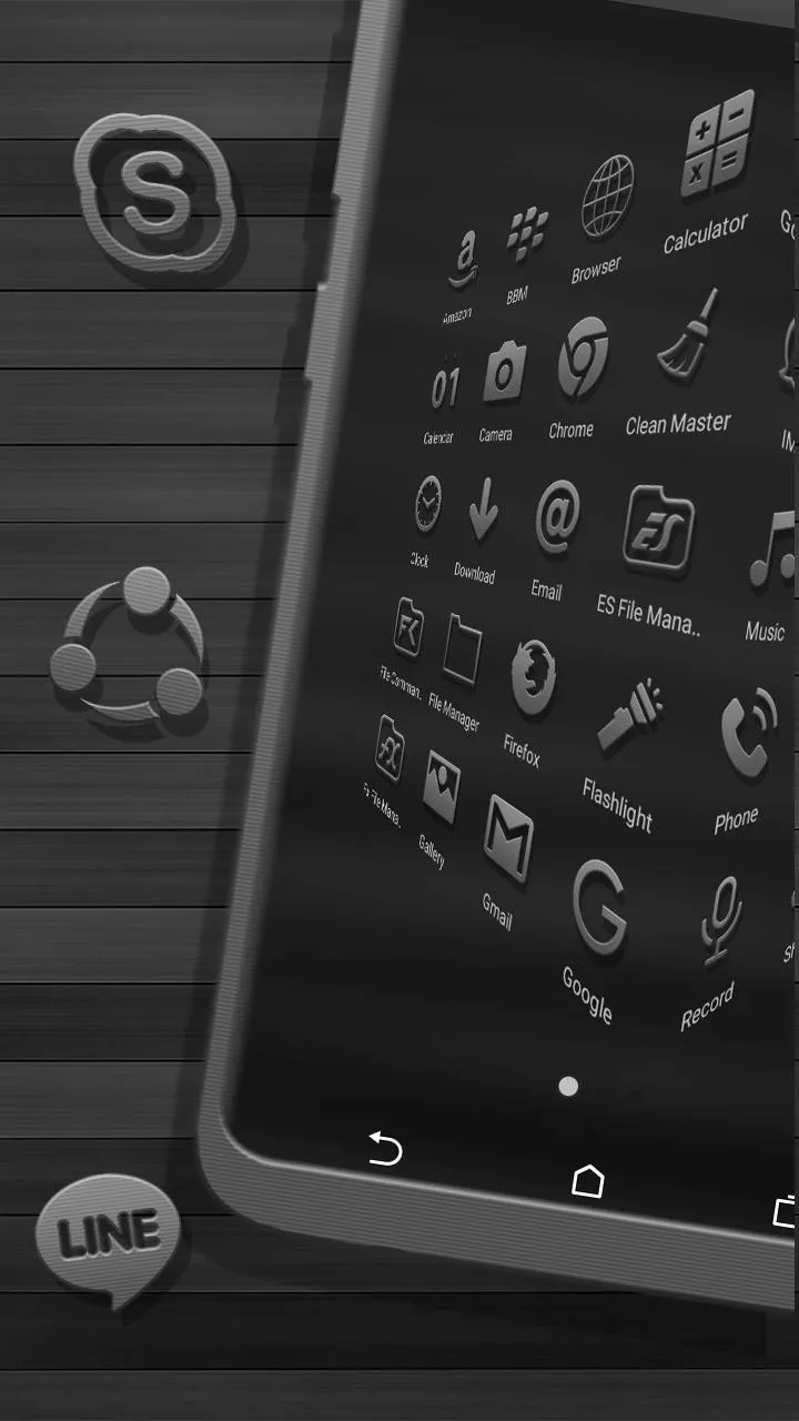 Wooden Graphite Launcher Theme | Indus Appstore | Screenshot