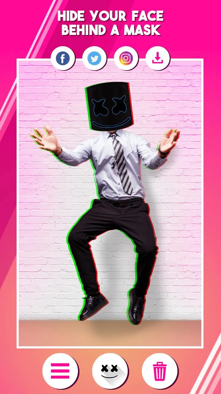 Marshmello Mask Photo Editor | Indus Appstore | Screenshot