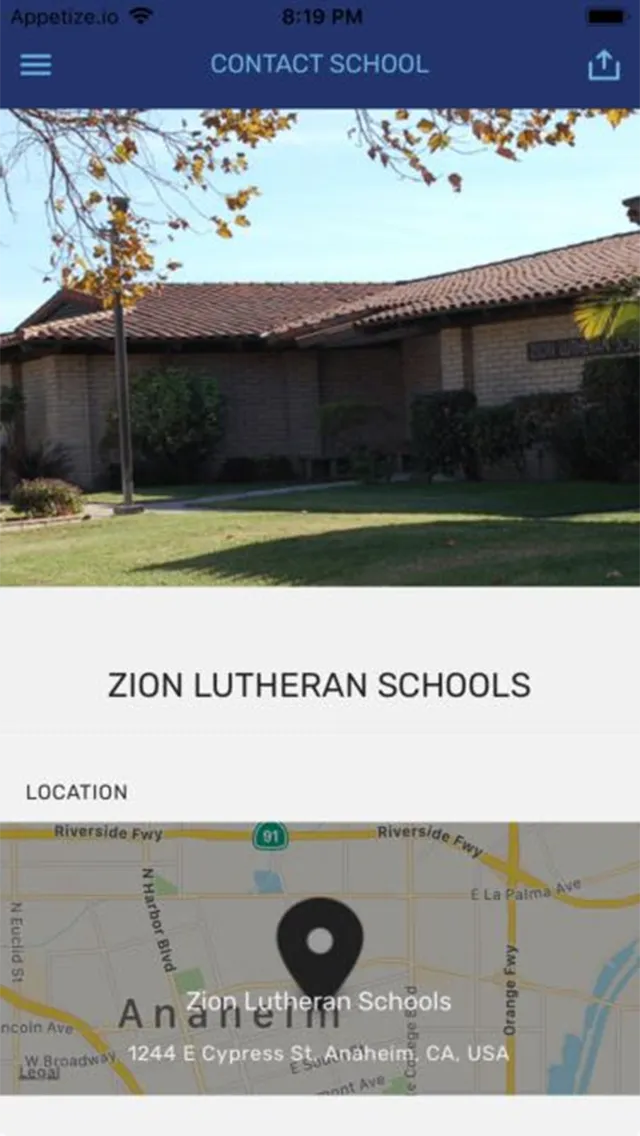 Zion Lutheran Anaheim | Indus Appstore | Screenshot