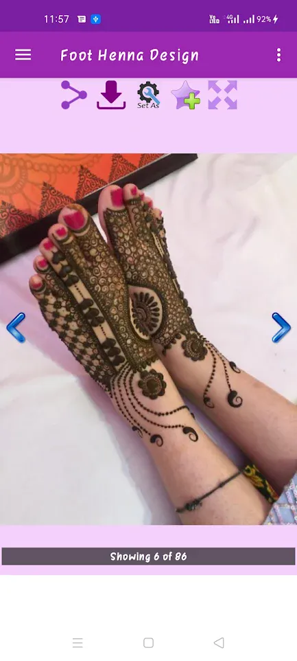 Foot Henna Design | Indus Appstore | Screenshot