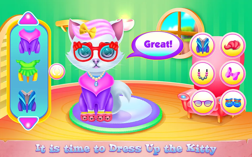 Cute Kitty Caring and Dressup | Indus Appstore | Screenshot