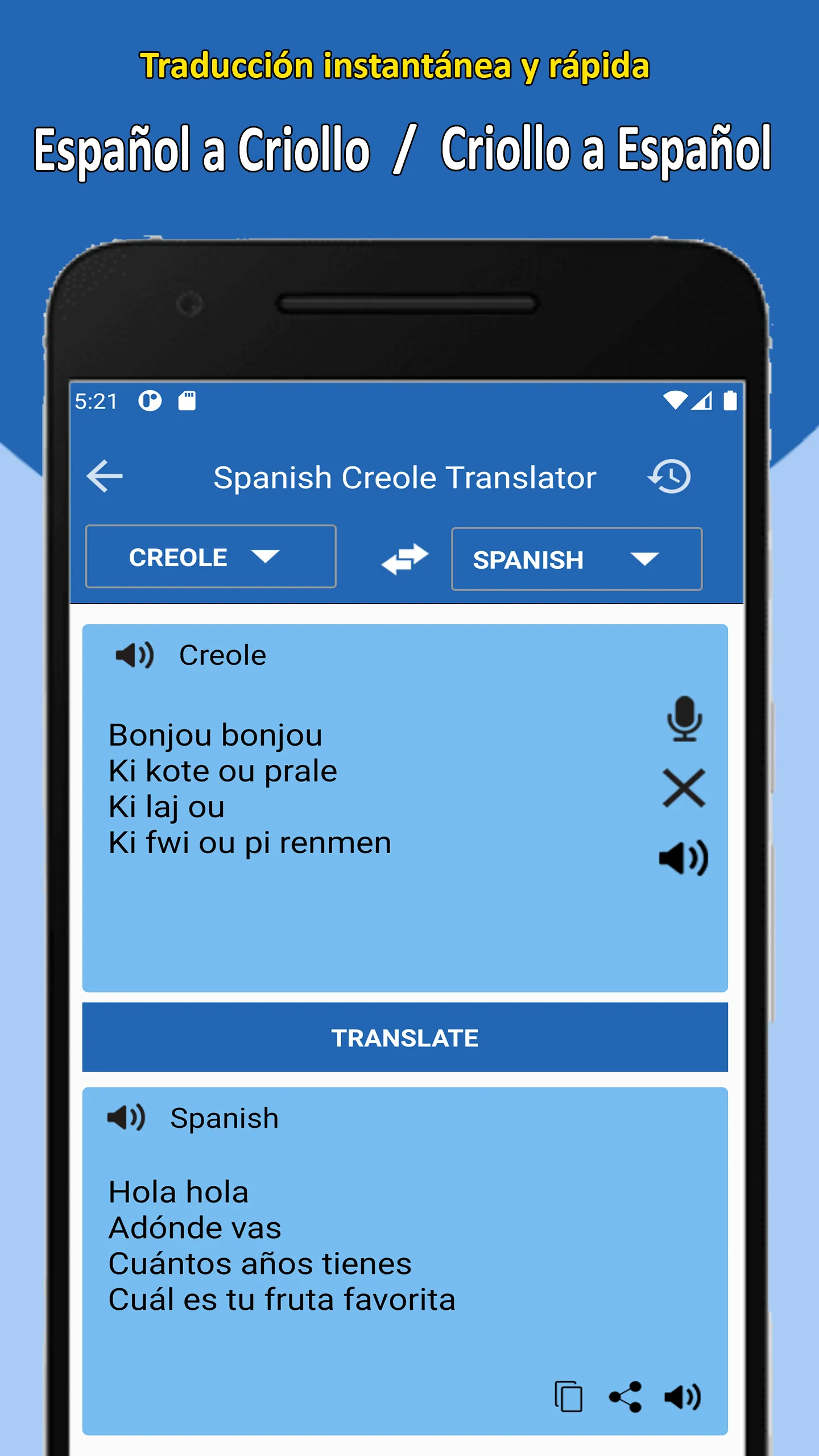 Traduction Creole Espagnol | Indus Appstore | Screenshot