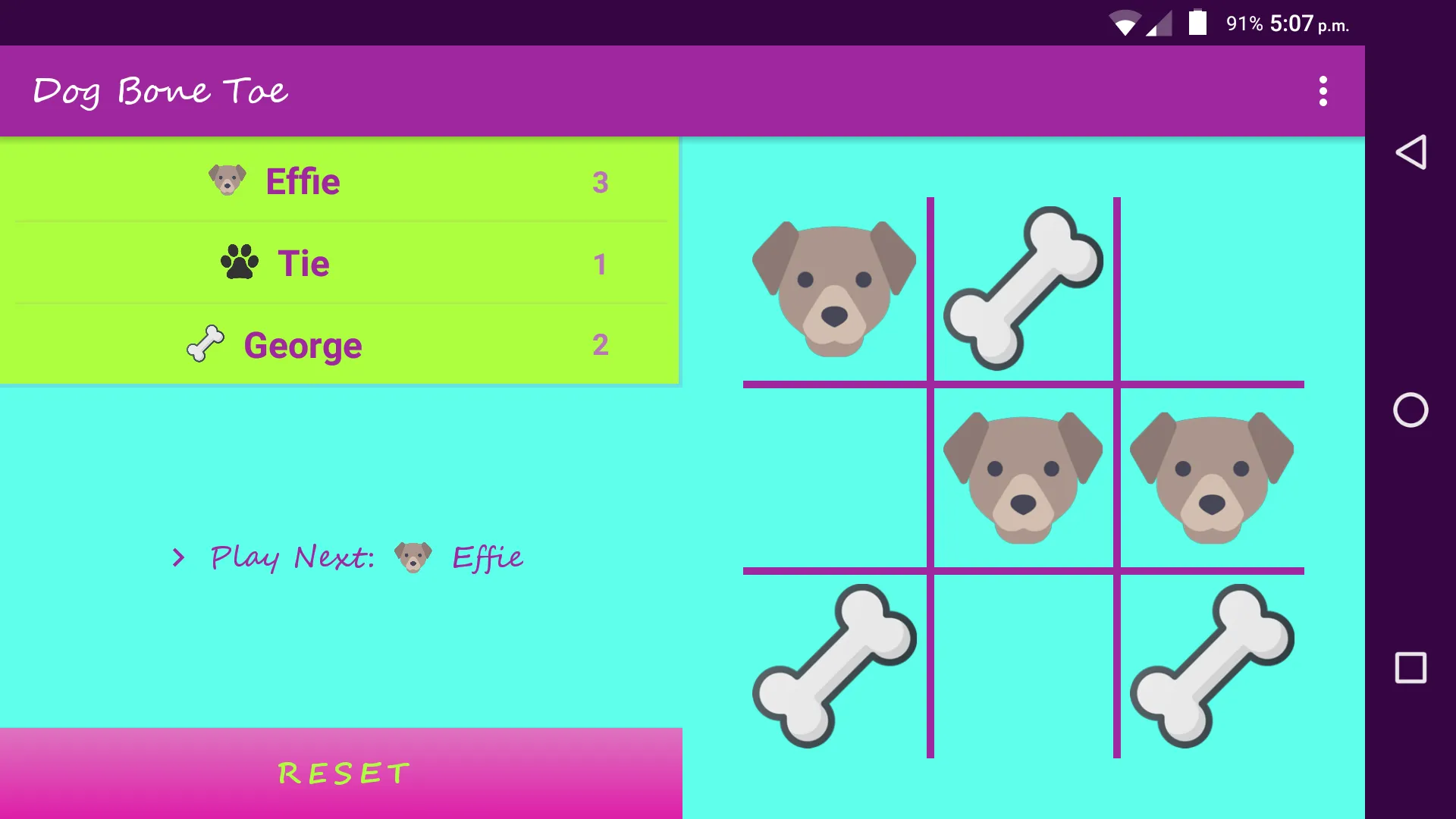 Dog Bone Toe - Tic Tac Toe | Indus Appstore | Screenshot