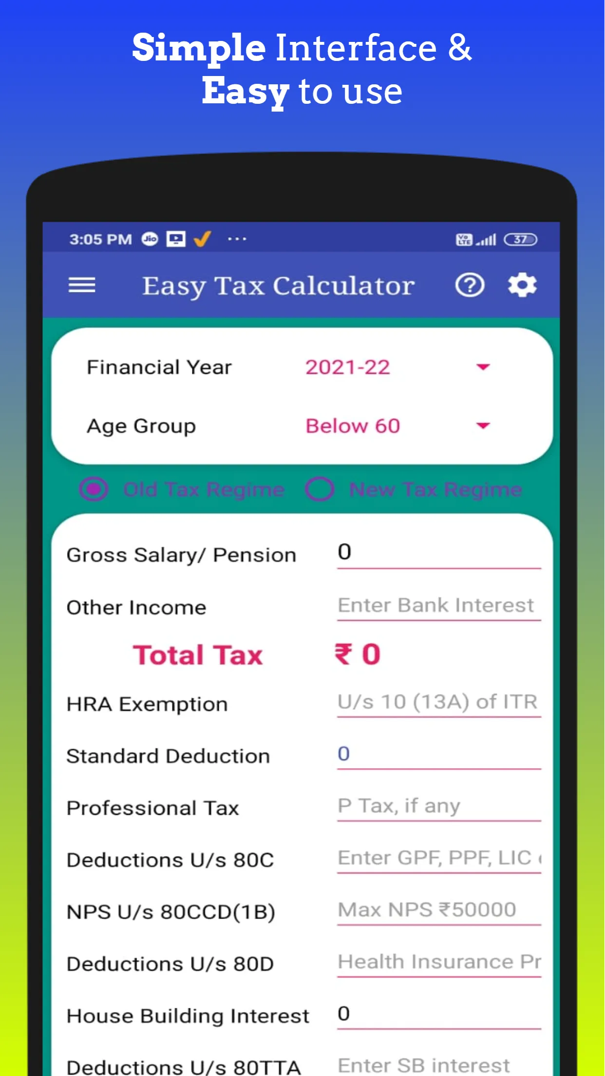 Income Tax Calculator | Indus Appstore | Screenshot