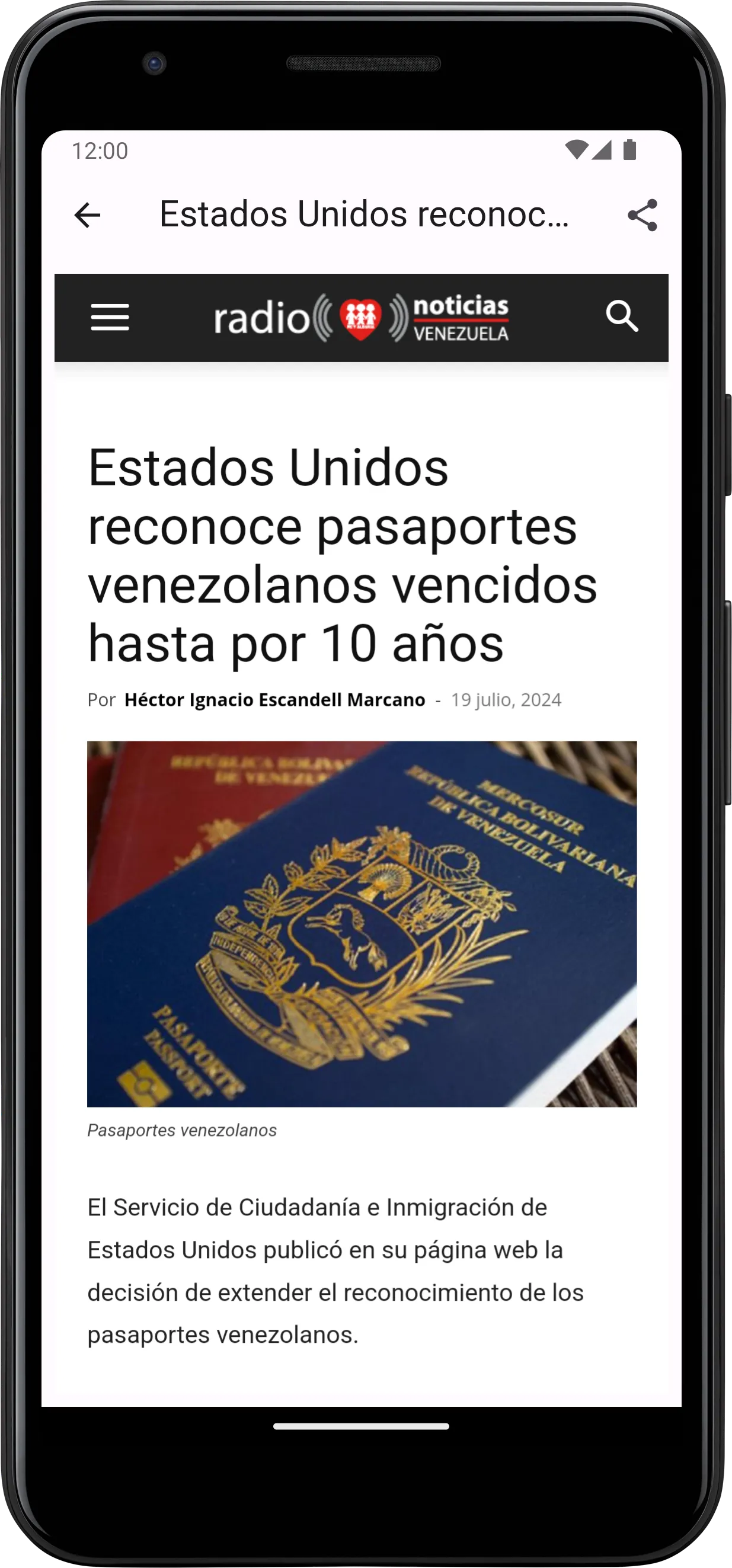 Fe y Alegri­a Noticias | Indus Appstore | Screenshot