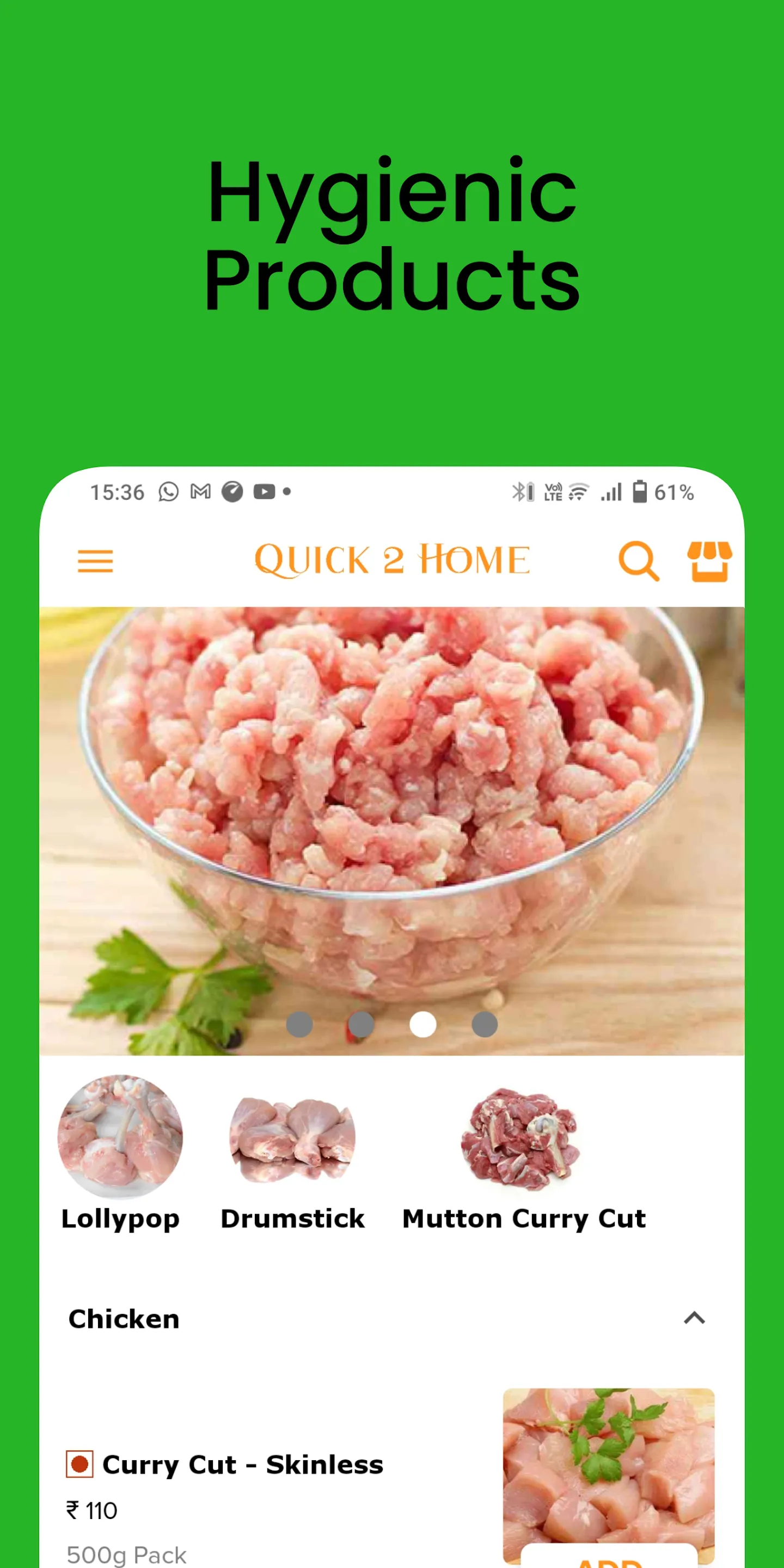 Q2H-Quick 2 Home Meat Delivery | Indus Appstore | Screenshot