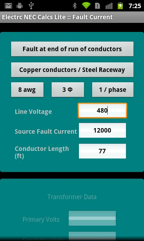 Electrc NEC Calcs Lite | Indus Appstore | Screenshot