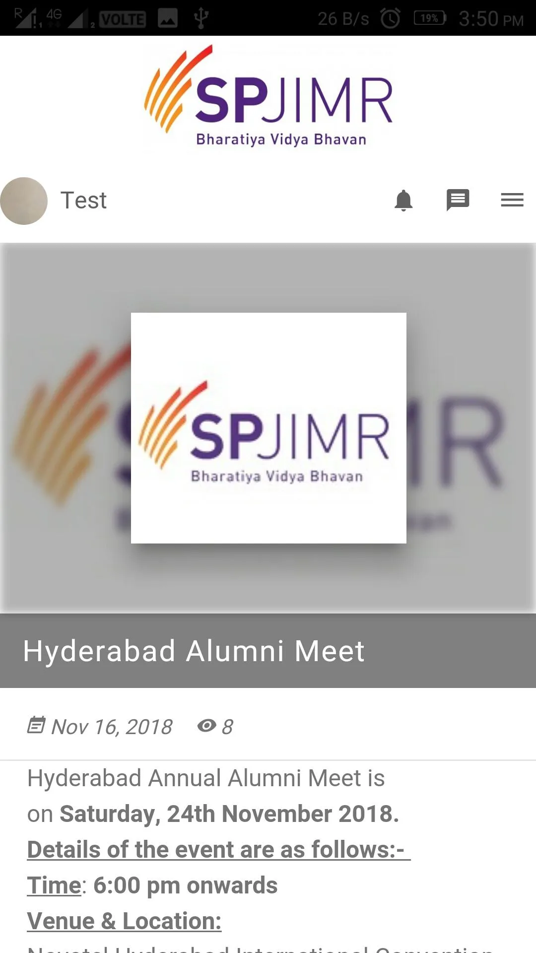 SPJIMR FMB Connect | Indus Appstore | Screenshot