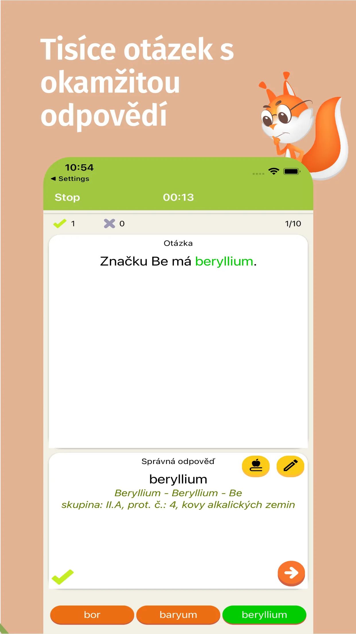 Chemie názvosloví a testy | Indus Appstore | Screenshot