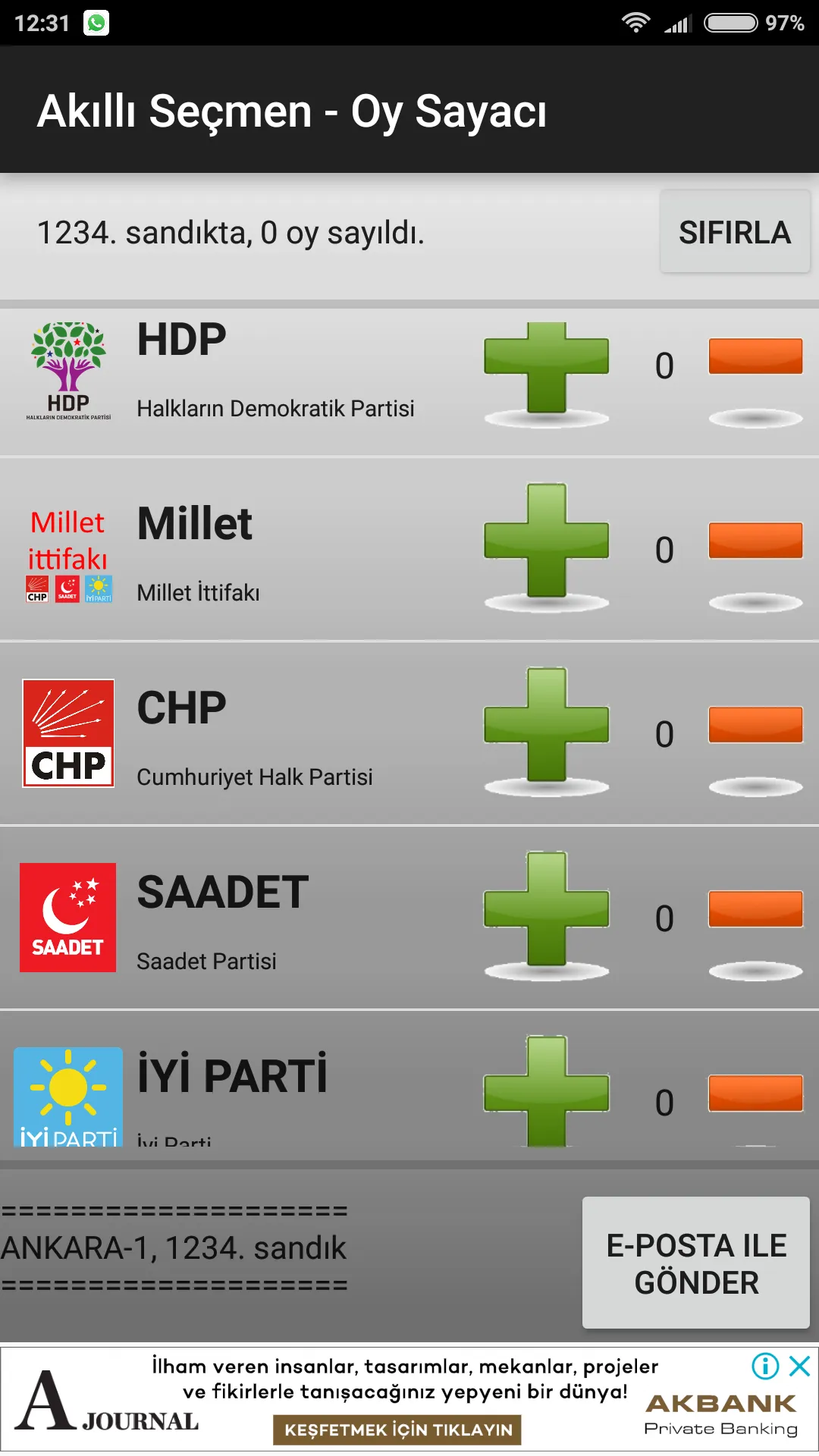 Akilli Secmen - Oy Sayaci | Indus Appstore | Screenshot