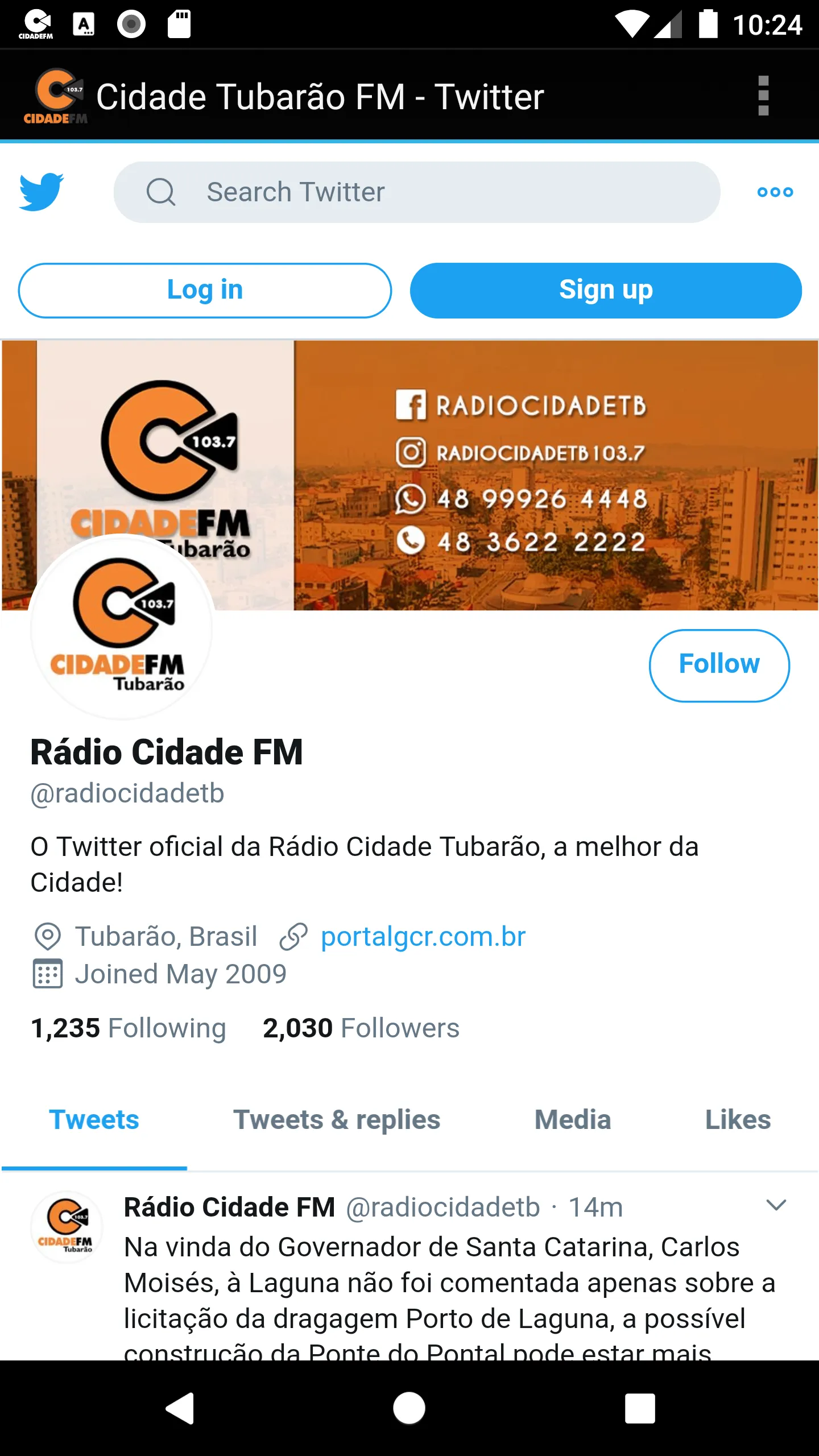 Rádio Cidade Tubarão FM | Indus Appstore | Screenshot