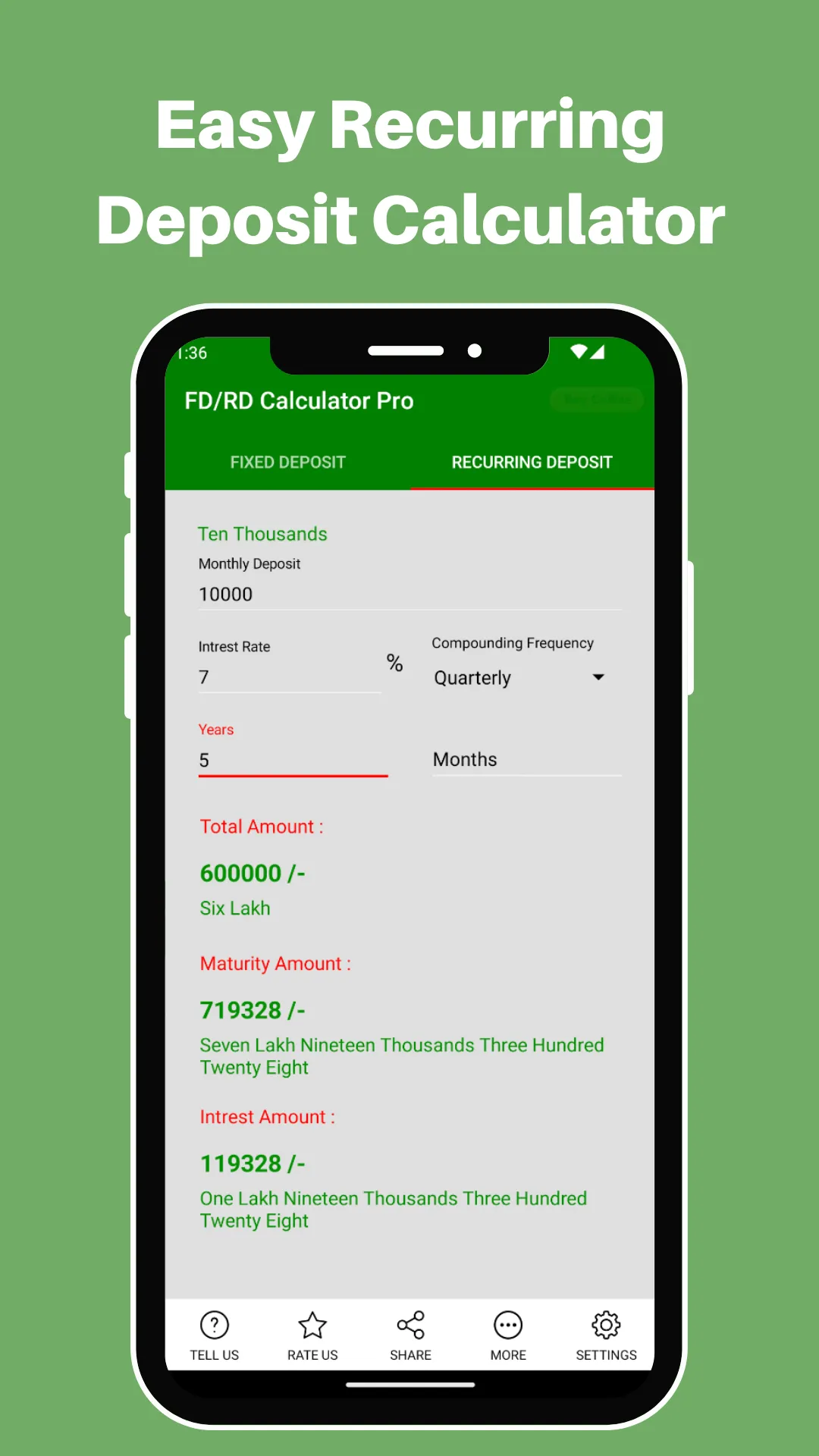 FD RD Calculator 2024 | Indus Appstore | Screenshot