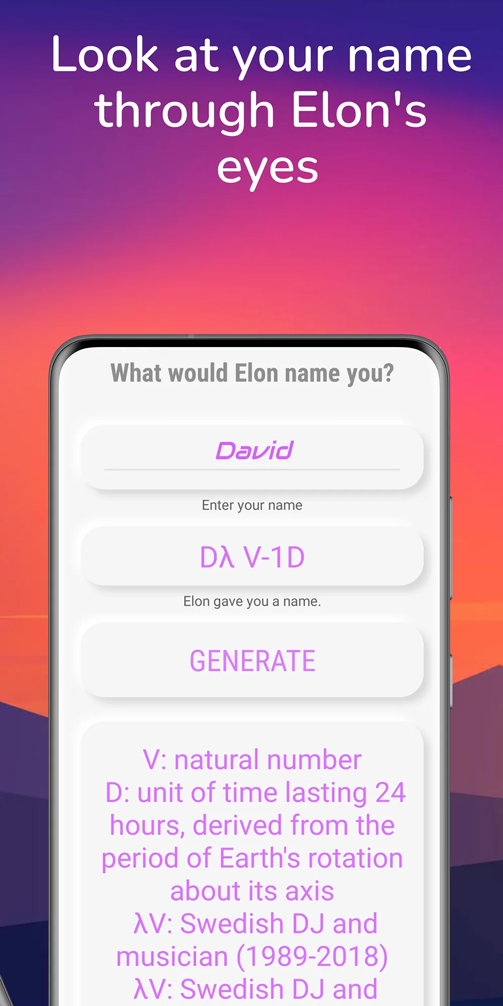 What would Elon Musk name me? | Indus Appstore | Screenshot