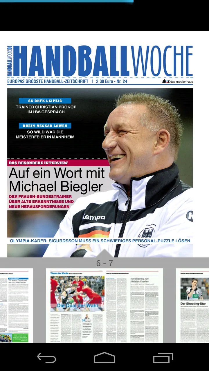 Handballwoche ePaper | Indus Appstore | Screenshot