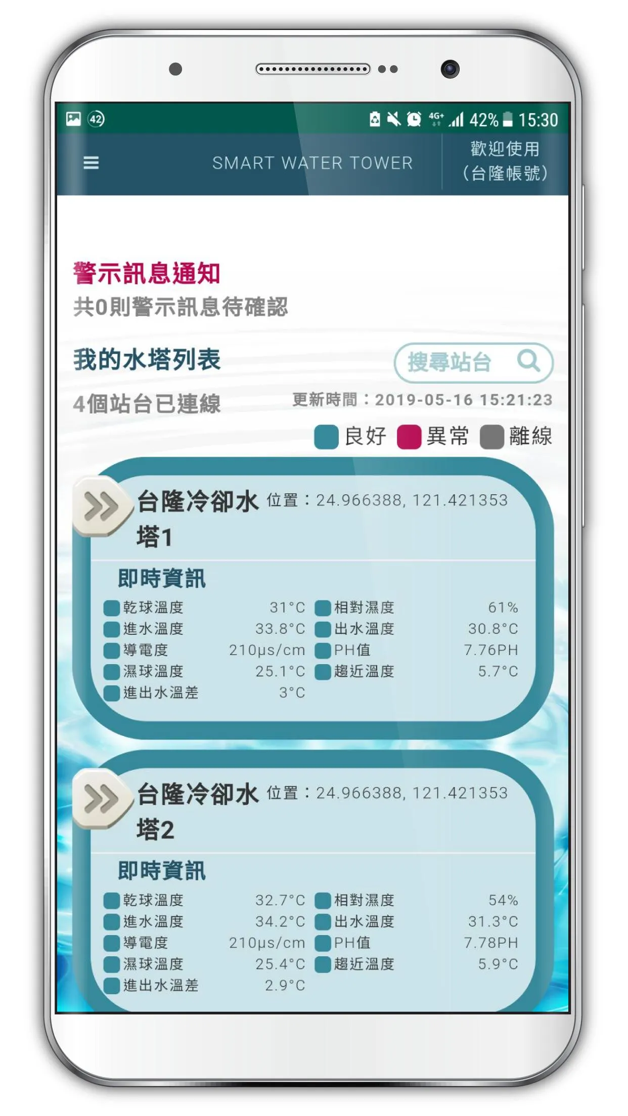 台隆智慧冷卻水塔 | Indus Appstore | Screenshot