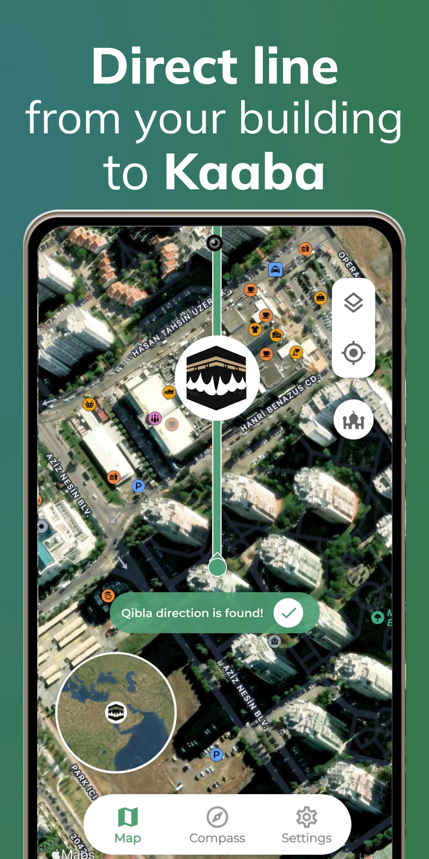 Qibla Finder Compass 100% | Indus Appstore | Screenshot