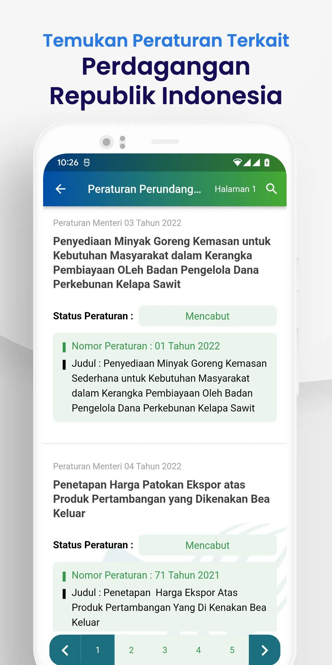 JDIH Kementerian Perdagangan | Indus Appstore | Screenshot