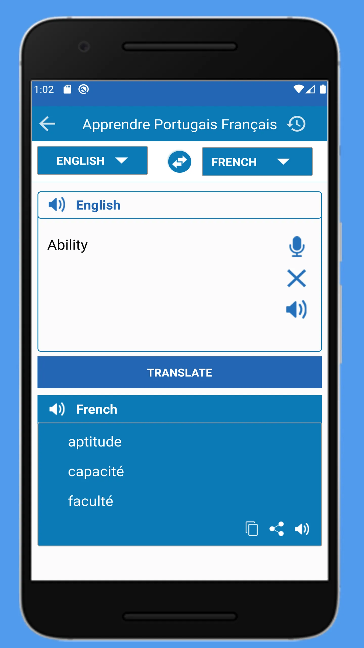 Traducteur Français Portugais | Indus Appstore | Screenshot