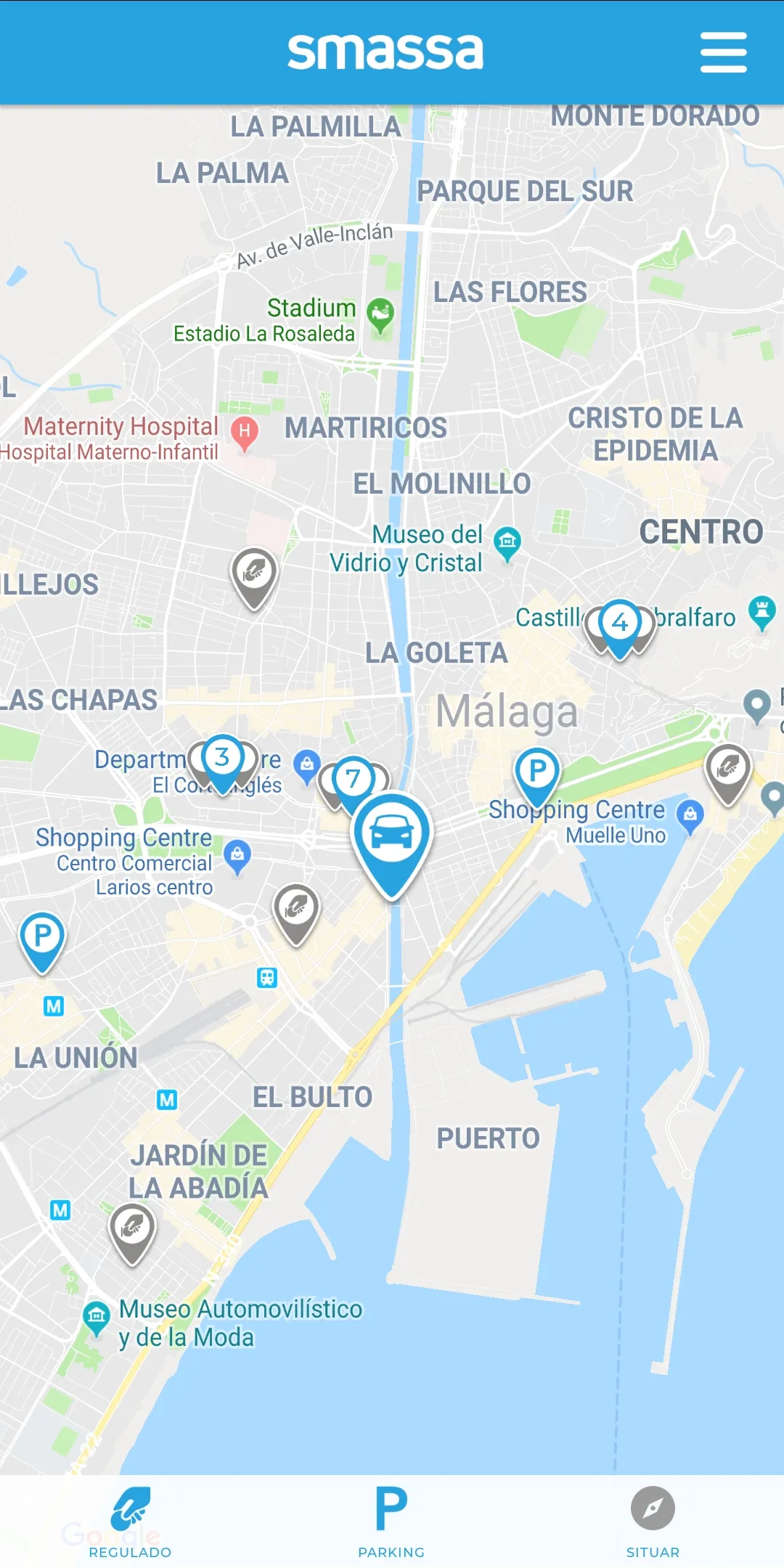 Aparcamientos Málaga SMASSA | Indus Appstore | Screenshot