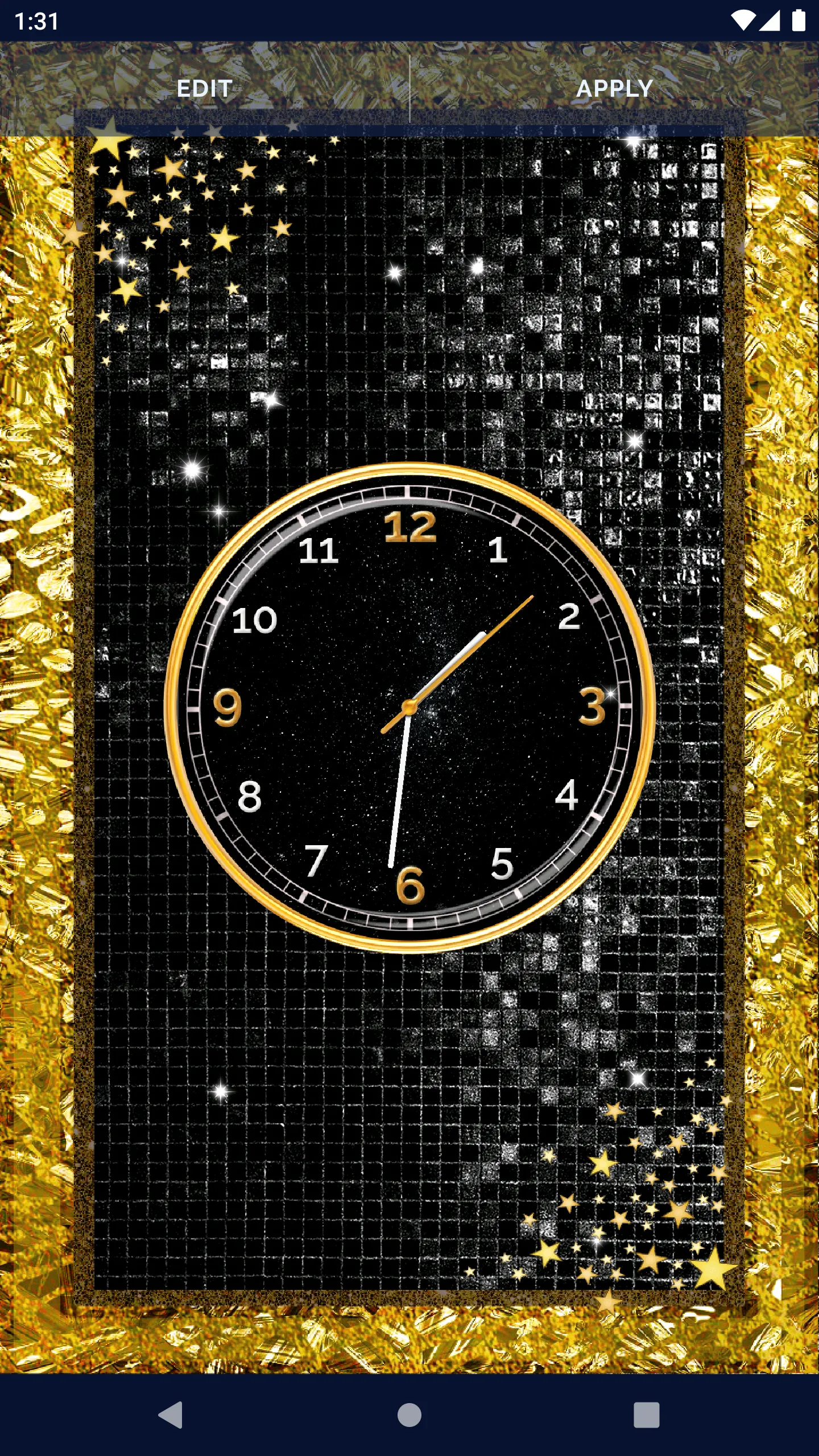 Black HD Clocks Live Wallpaper | Indus Appstore | Screenshot