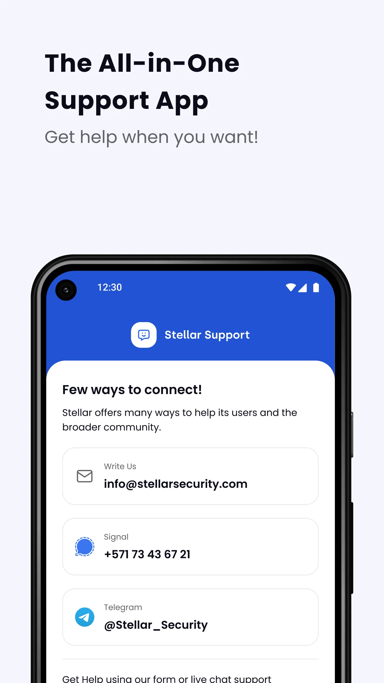 Stellar Security - Support | Indus Appstore | Screenshot