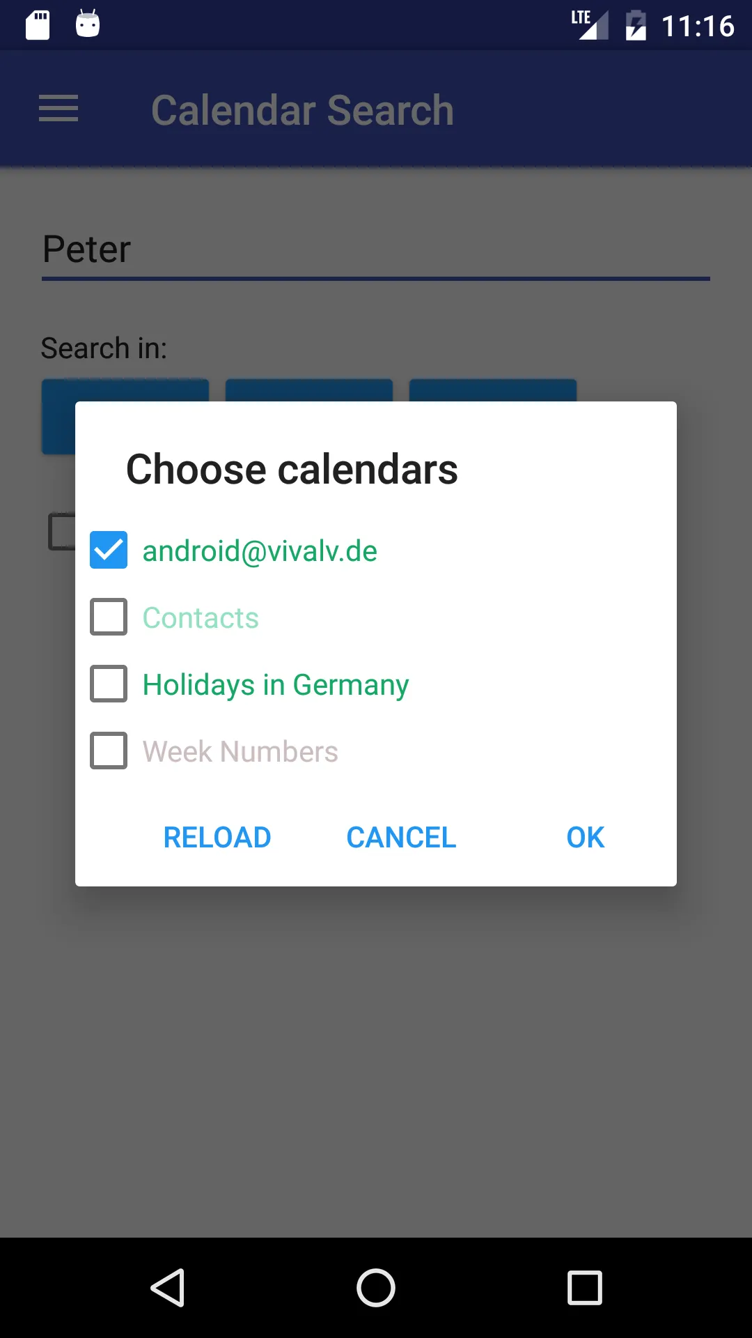 Calendar Search (online) | Indus Appstore | Screenshot