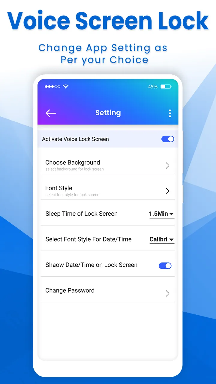 Voice Screen Lock | Indus Appstore | Screenshot