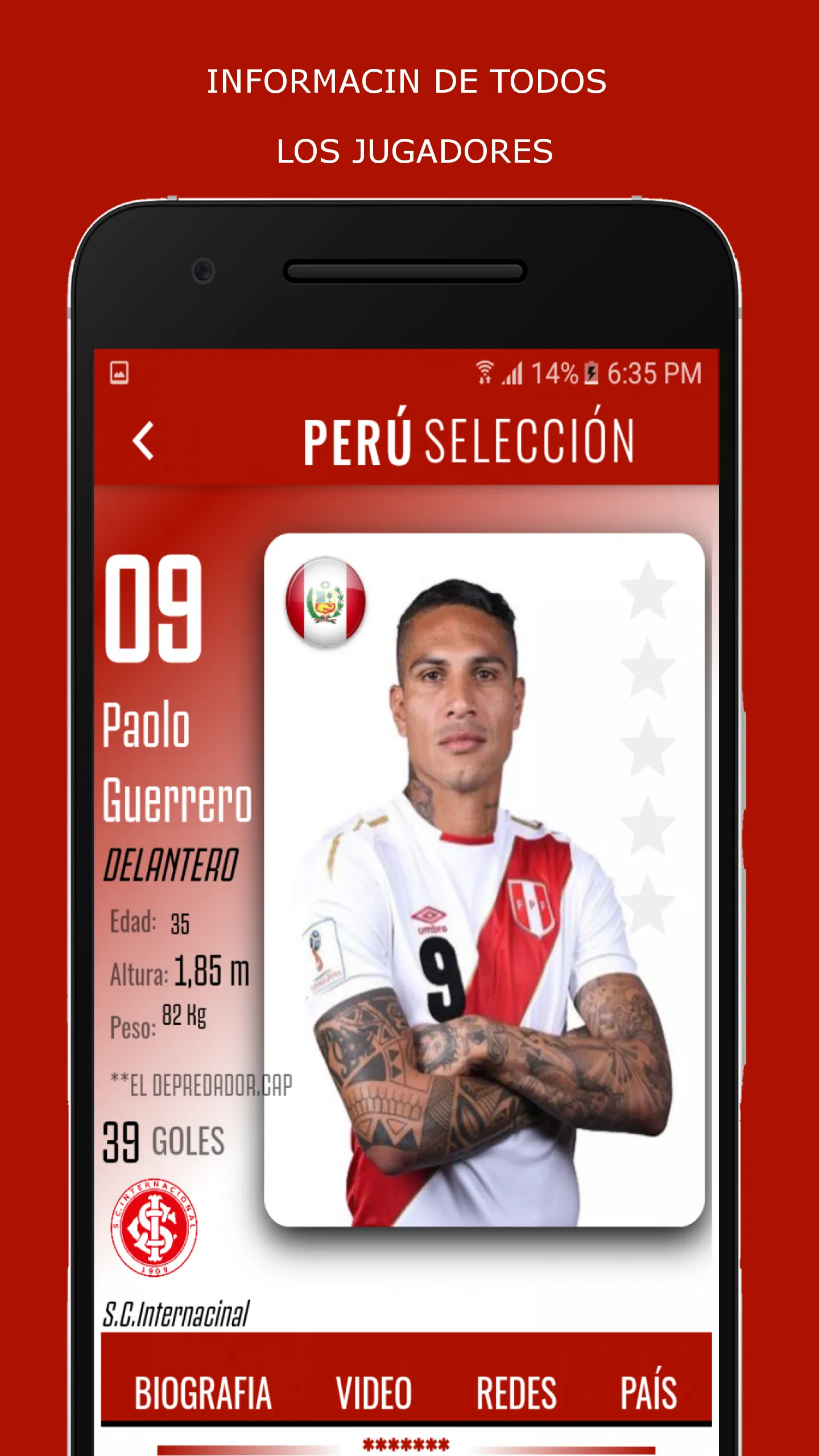 Perú | Selección de Futbol | Indus Appstore | Screenshot