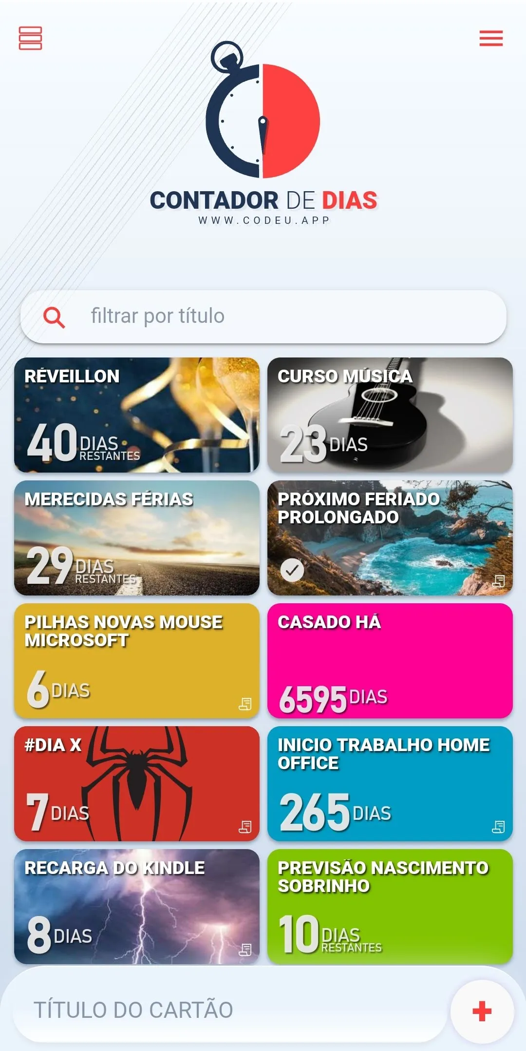 Contador de Dias com Histórico | Indus Appstore | Screenshot