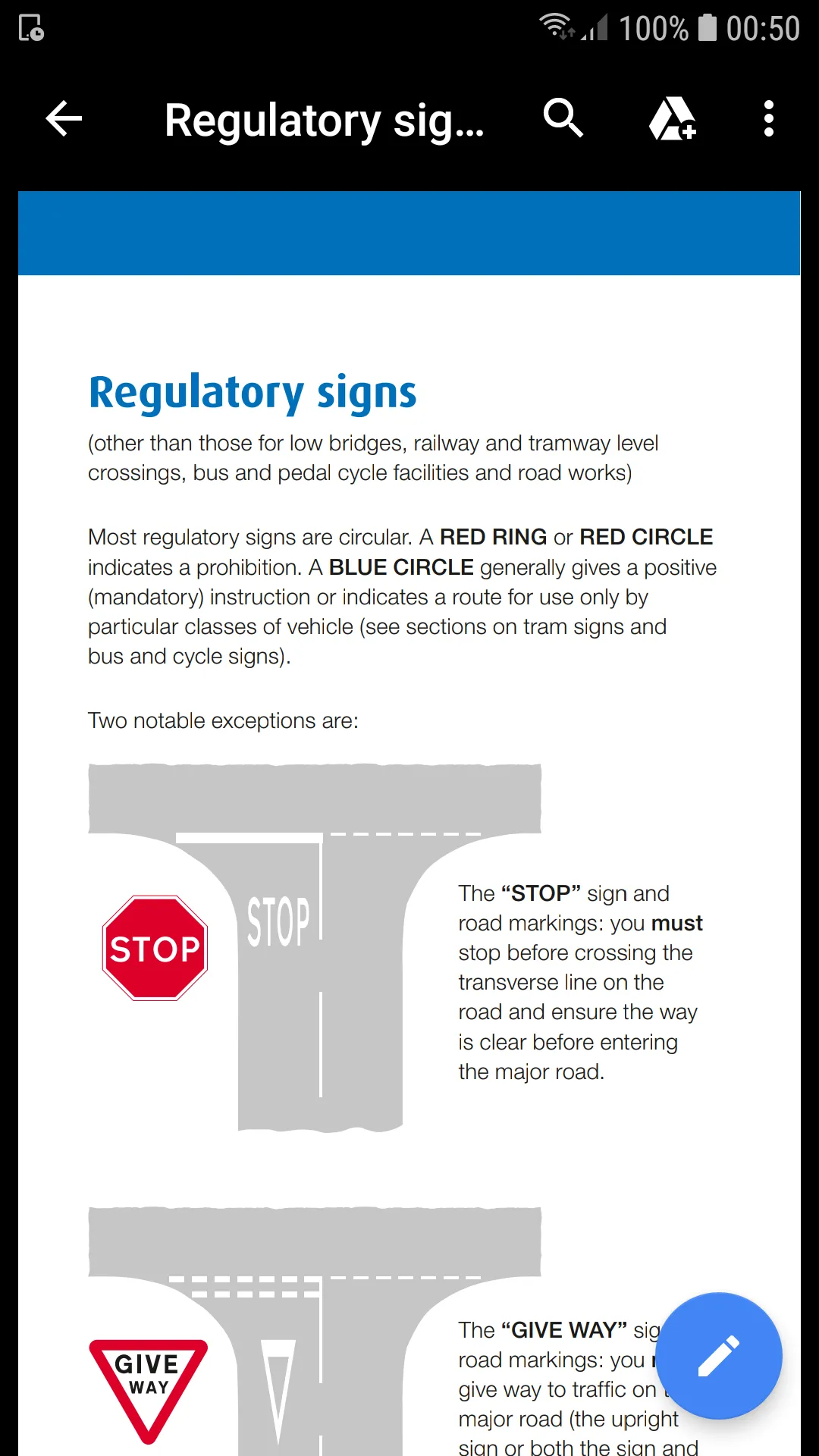 UK Traffic Signs Lite | Indus Appstore | Screenshot