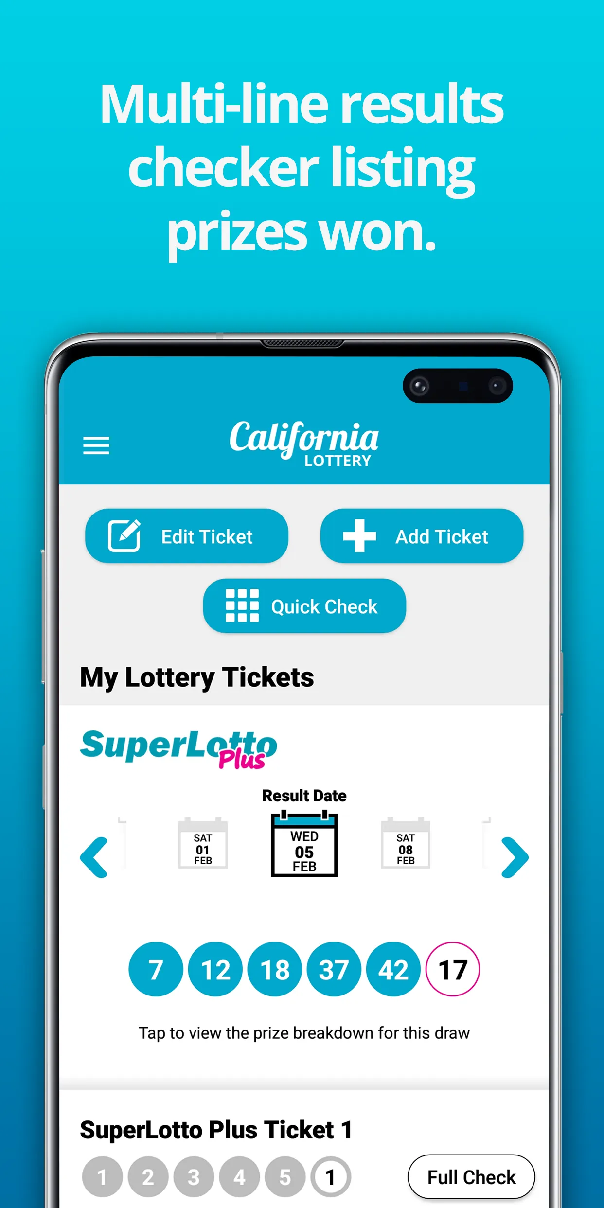 California Lottery Results | Indus Appstore | Screenshot