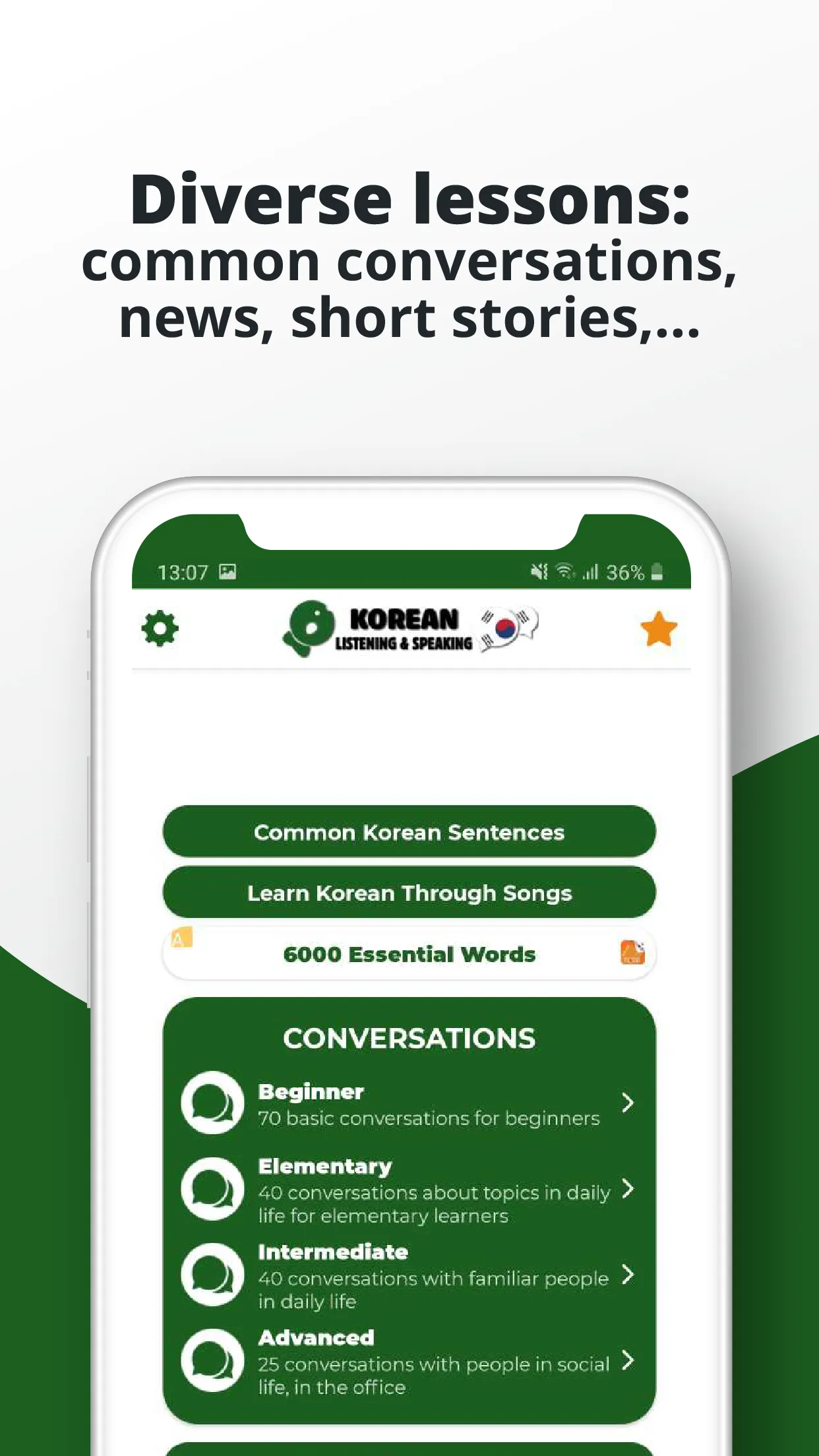 KoreanーListening and Speaking | Indus Appstore | Screenshot