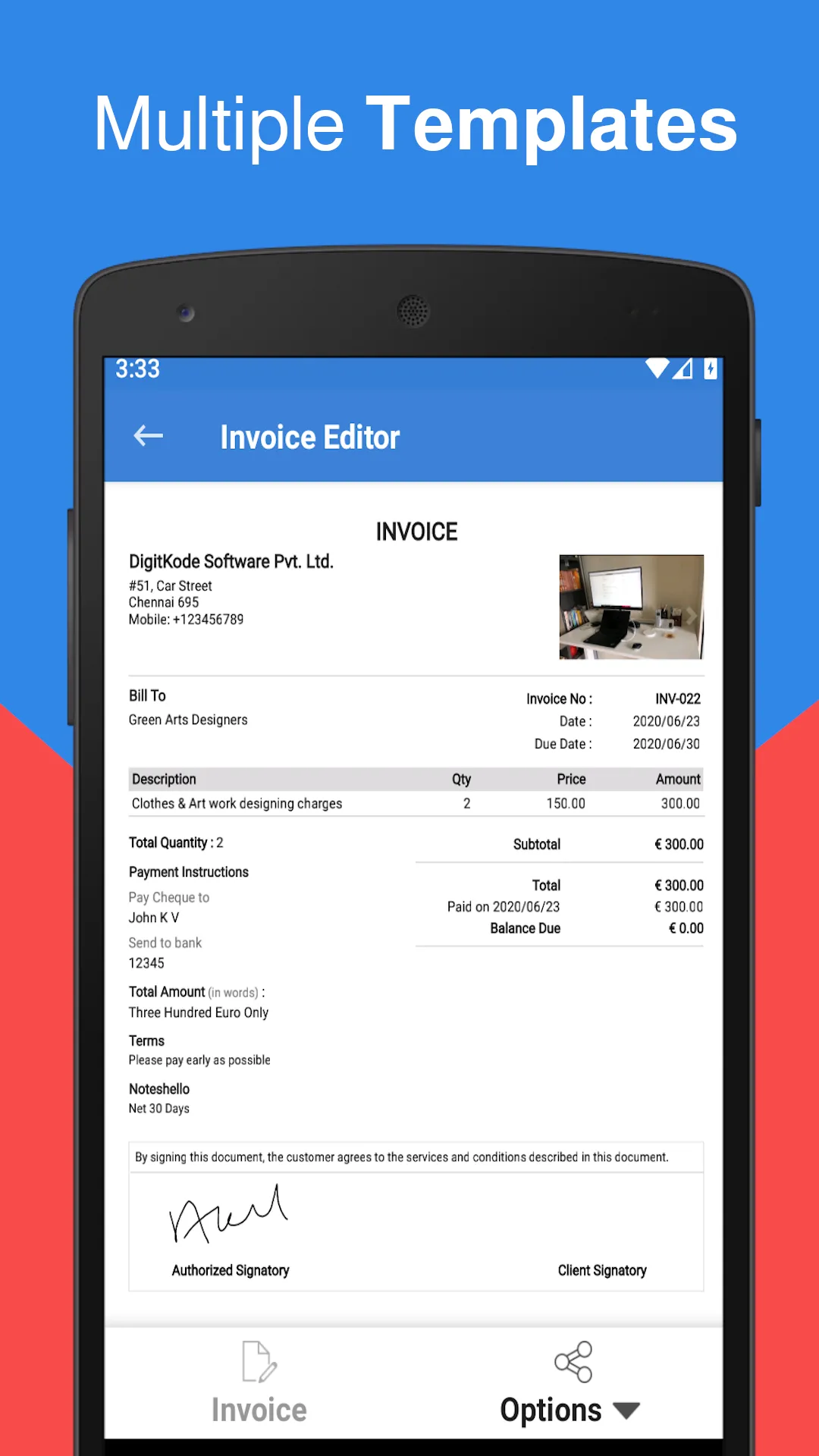 InvoiceTemple: Invoice billing | Indus Appstore | Screenshot