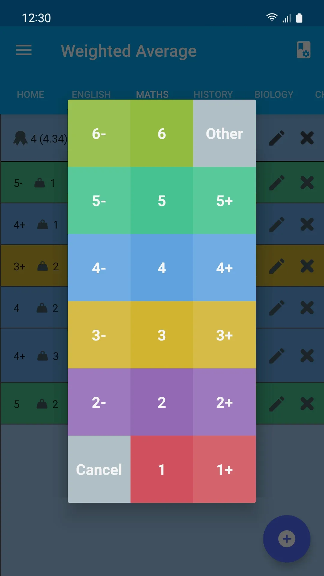 Weighted Average Grade Calc | Indus Appstore | Screenshot