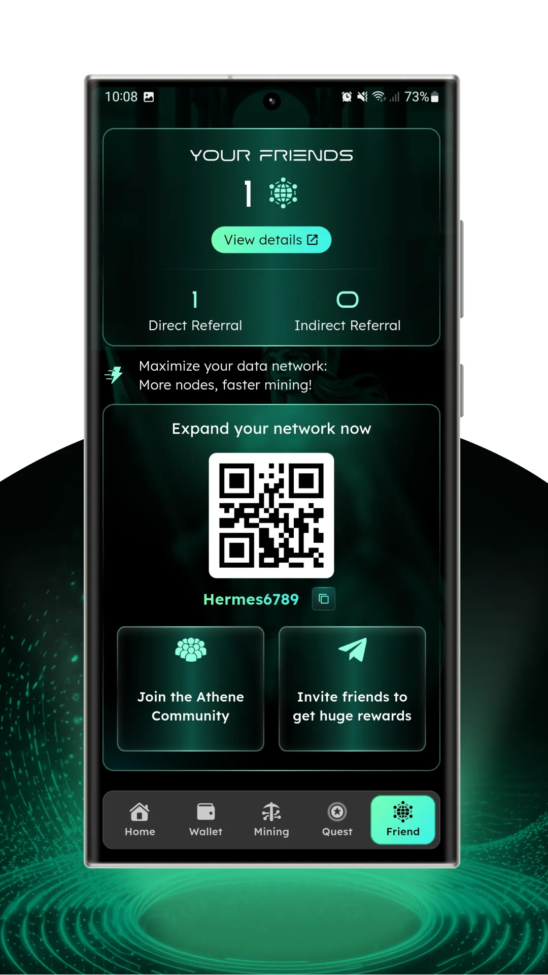 Athene Network | Indus Appstore | Screenshot