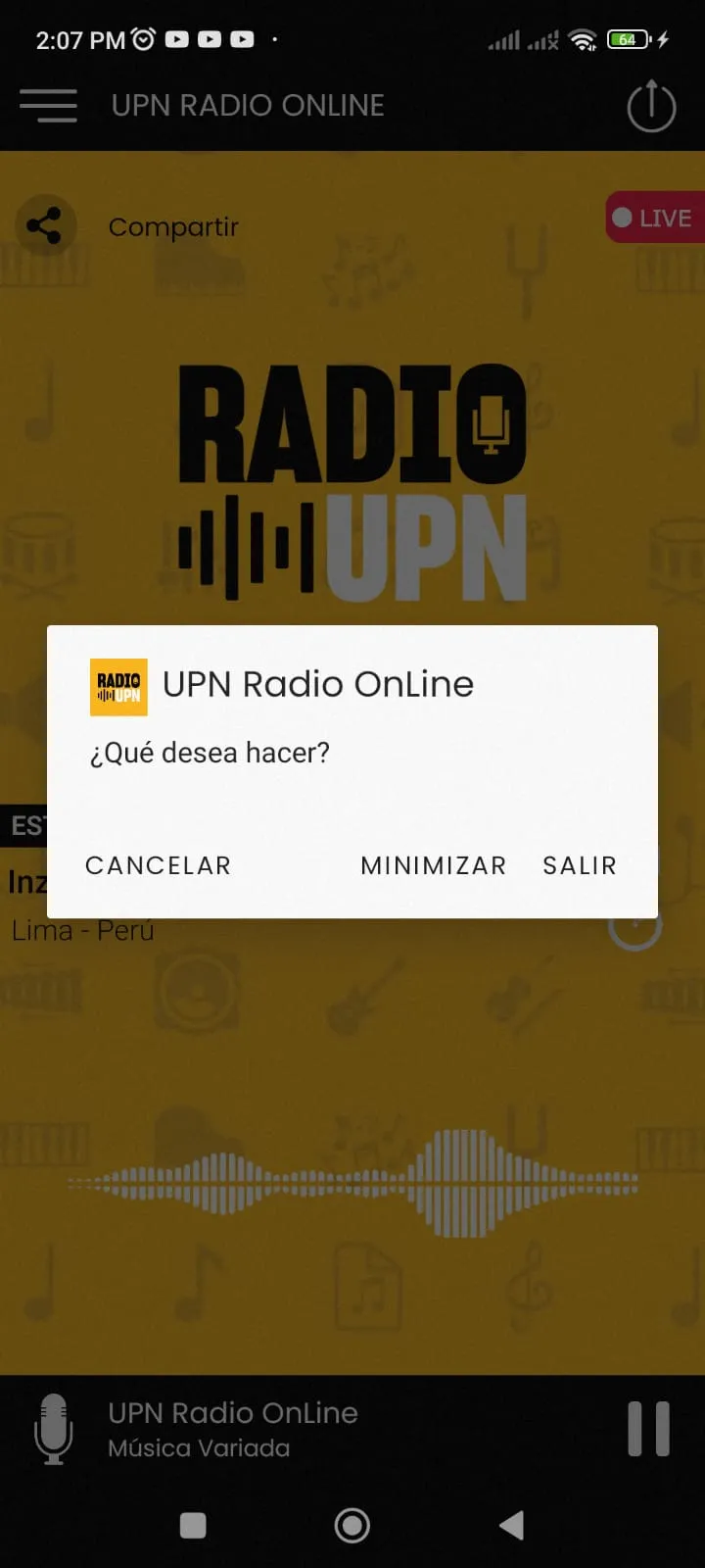 Radio UPN. | Indus Appstore | Screenshot