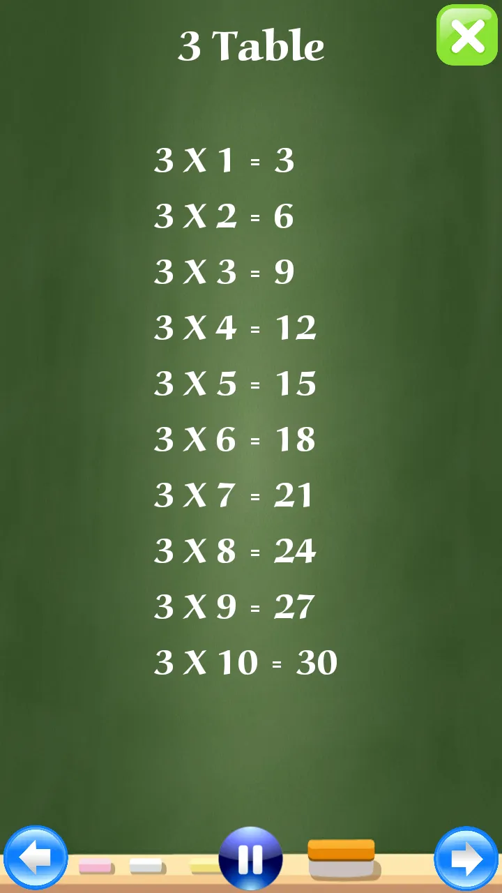 Math Tables Audio | Indus Appstore | Screenshot