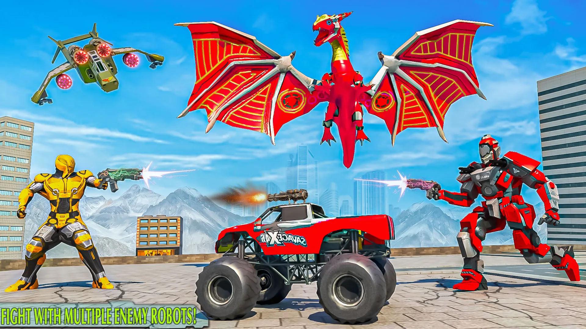 Flying Dragon Robot War Game | Indus Appstore | Screenshot