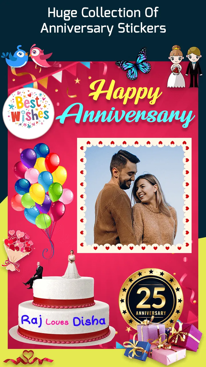 Name Photo On Anniversary Cake | Indus Appstore | Screenshot