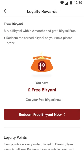 Paradise Biryani Order Online | Indus Appstore | Screenshot