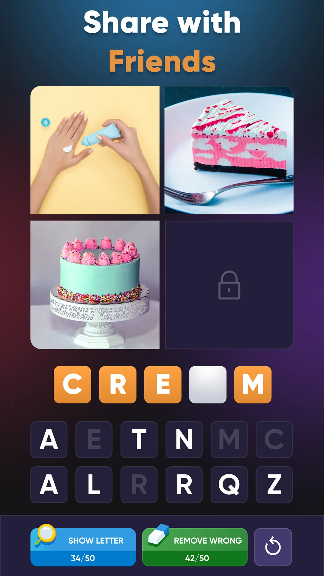 4 Pics Association Word Puzzle | Indus Appstore | Screenshot