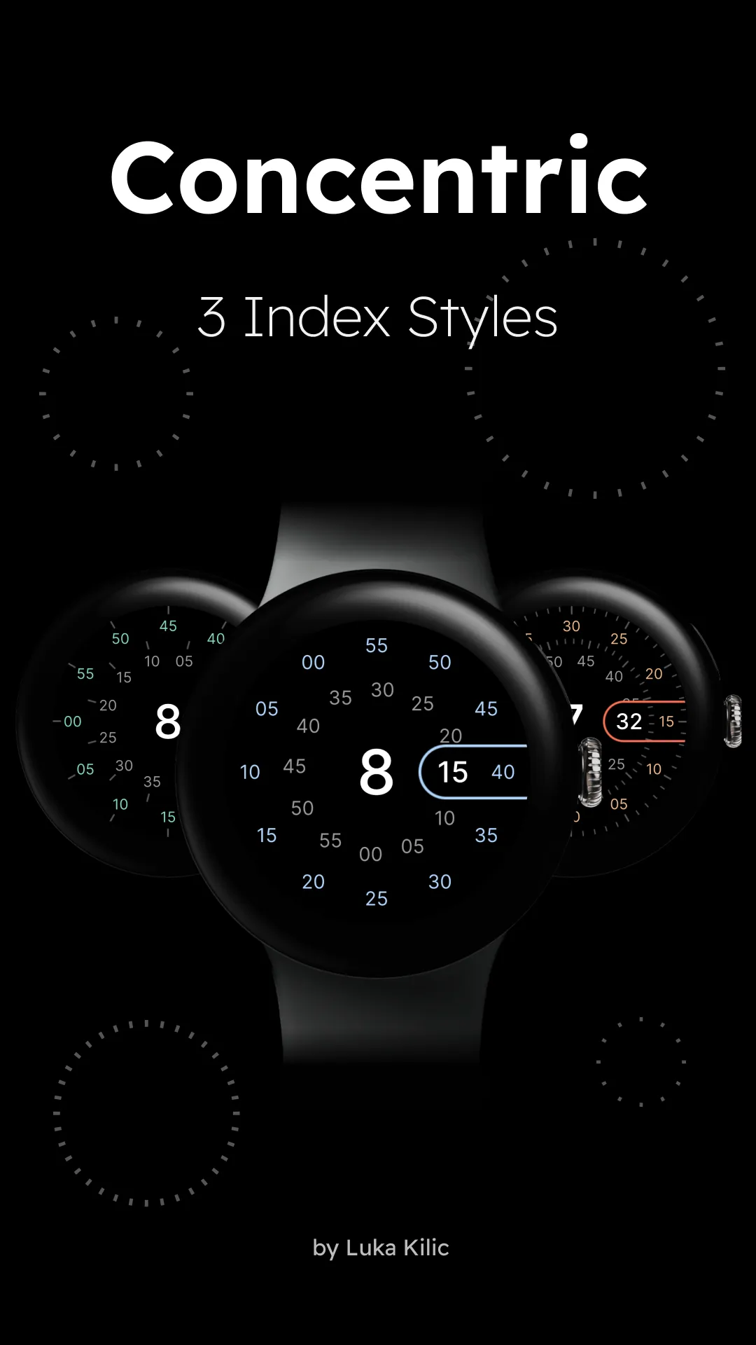 Concentric - Pixel Watch Face | Indus Appstore | Screenshot