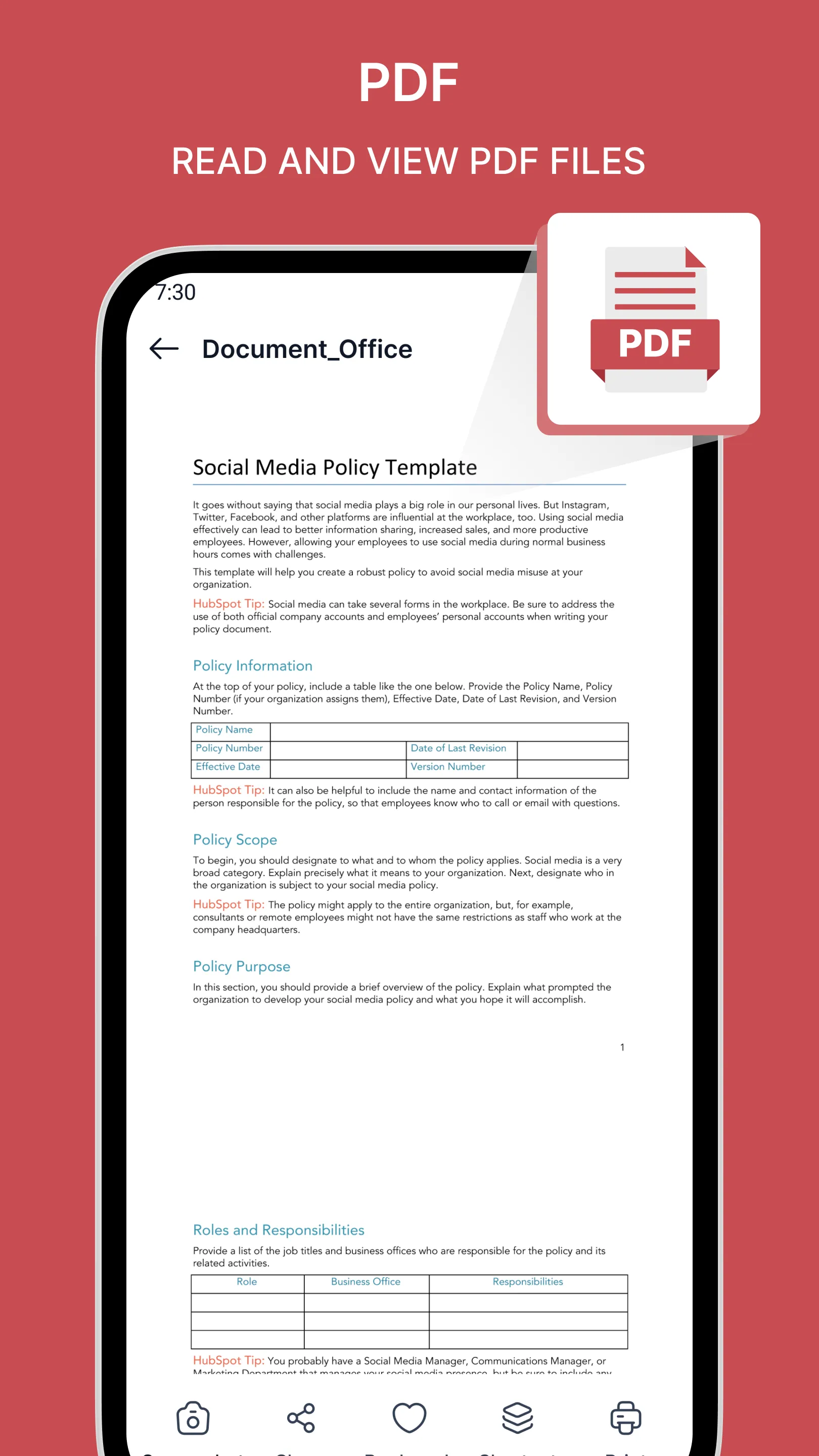 Document Reader: PDF, XLS, Doc | Indus Appstore | Screenshot