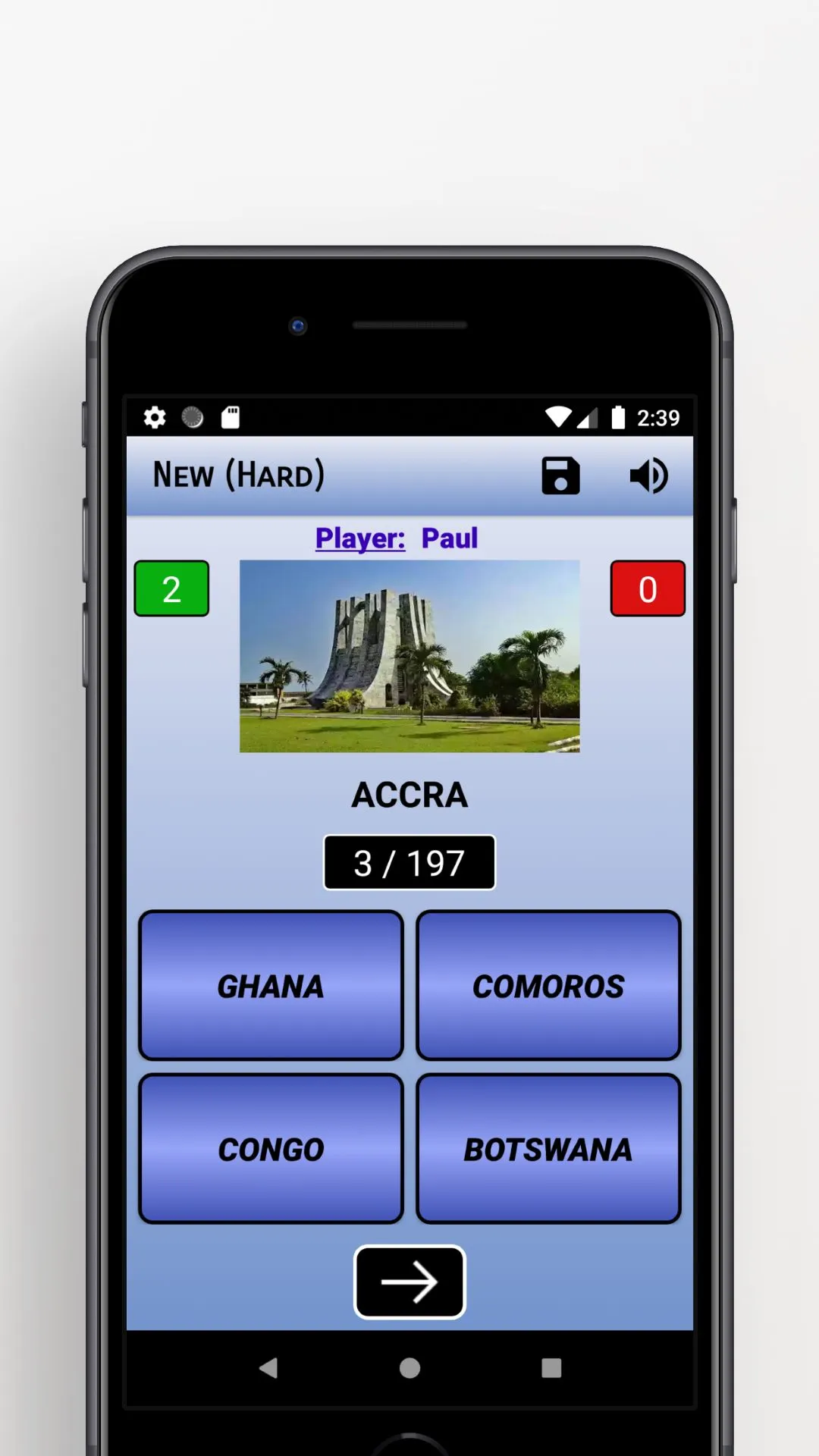 Capitals Game | Indus Appstore | Screenshot